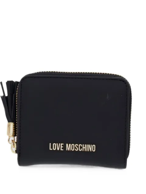 Love Moschino logo-plaque tassel-detail wallet Black JC5689PP0OKD0
