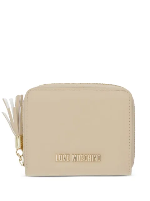 Love Moschino logo-plaque tassel wallet Neutrals JC5689PP0OKD0