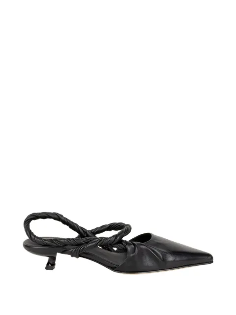 JVAM twisted-strap pointed-toe pumps Black 40357GIDEONMAXIMEBLACK