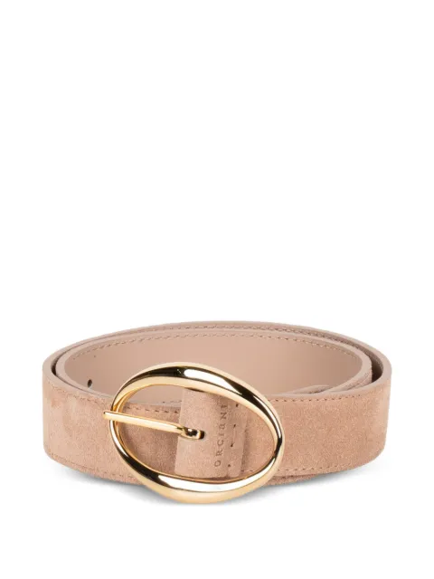 Orciani oval-buckle suede belt Neutrals D10222PDO