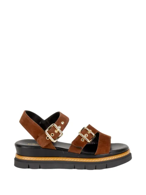 Luca Grossi buckle-fastening suede sandals Brown L831SCAMOSCIOCHOKO
