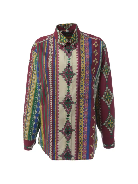 Souleiado patterned button-down dress Red WCV241010254