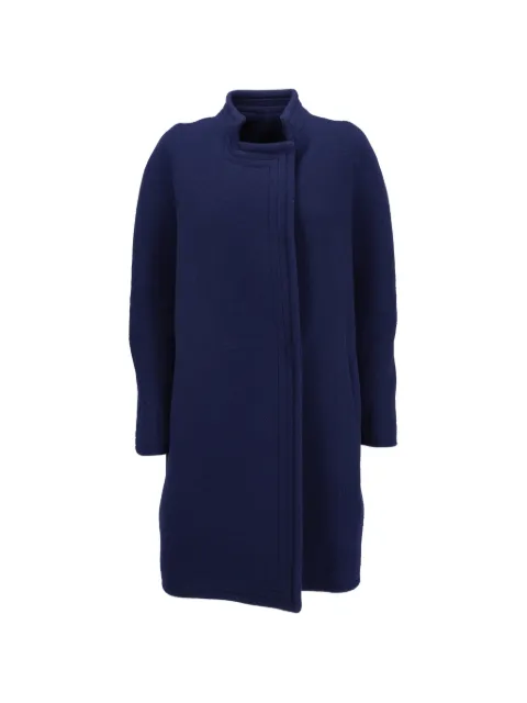 Gianluca Capannolo high-neck concealed-fastening coat Blue CVM225121