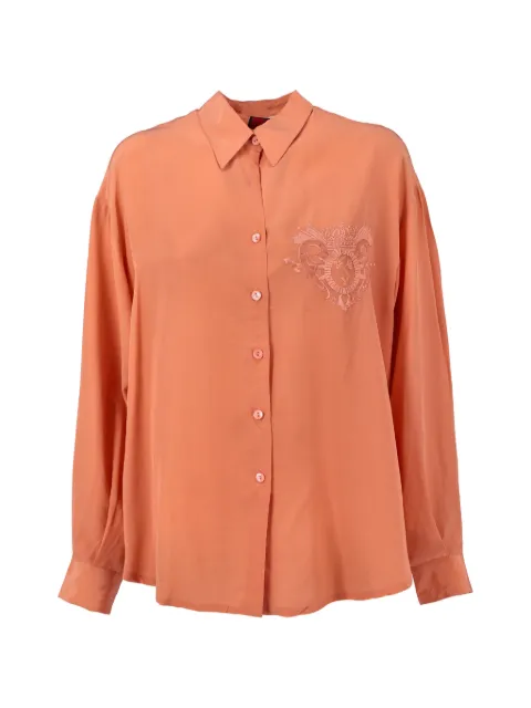 Mondrian embroidered shirt Orange WCV04122448