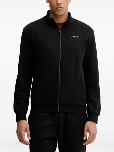 GUESS USA logo-print zip-up sweater Black Z6RQ16KAIJ1