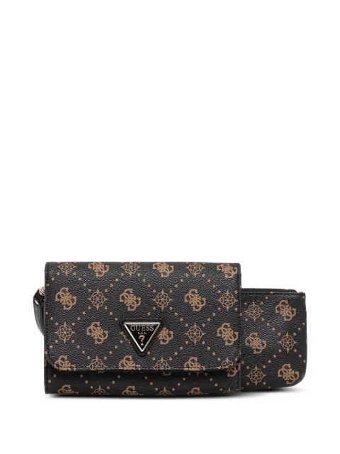 GUESS USA Silia logo-print detachable-pouch wallet Brown TWGP9890160