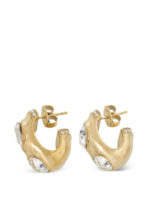 GUESS USA Mamounia crystal-embellished hoop earrings Gold JUBE05316JW