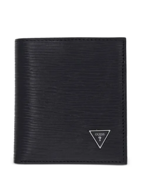 GUESS USA Milano logo-plaque textured wallet Black SMMIPRLEA22