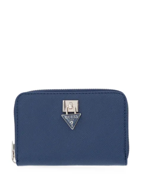 GUESS USA Patsie logo-plaque zip-around wallet Blue SWZG9919140
