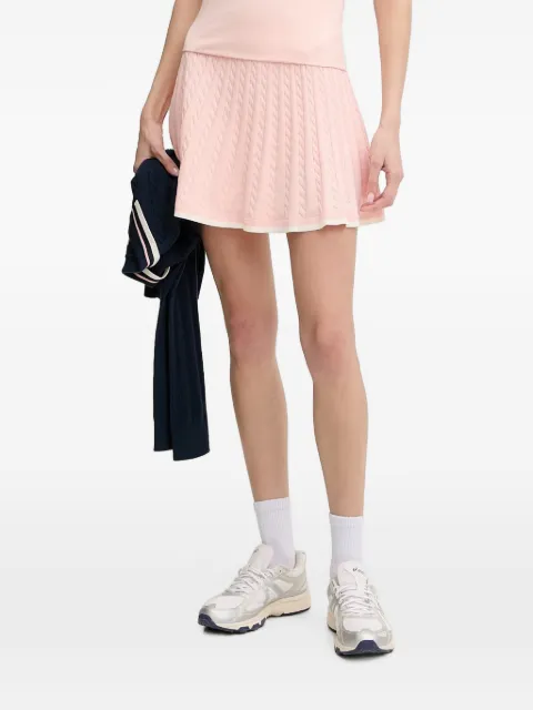 GUESS USA cable-knit pleated mini skirt Pink V6RD07Z4652