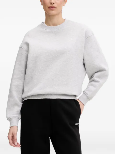 GUESS USA logo-embroidered dropped-shoulder sweatshirt Grey V6RQ13K9V31