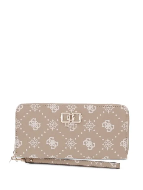 GUESS USA Emelie monogram-print logo-plaque wallet Neutrals SWGP9928146
