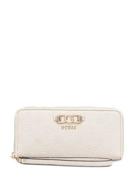 GUESS USA Anise logo-embossed zip-around wallet Neutrals SWPD9916146