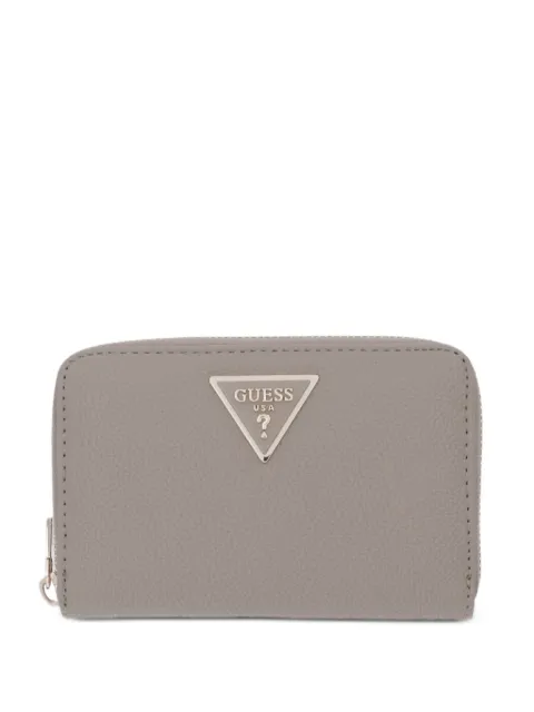 GUESS USA Laurel logo-plaque pebbled-effect wallet Neutrals SWBG7459140