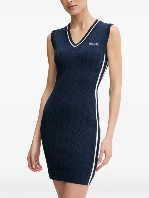 GUESS USA cable-knit sleeveless mini dress Blue V6RK09Z4652