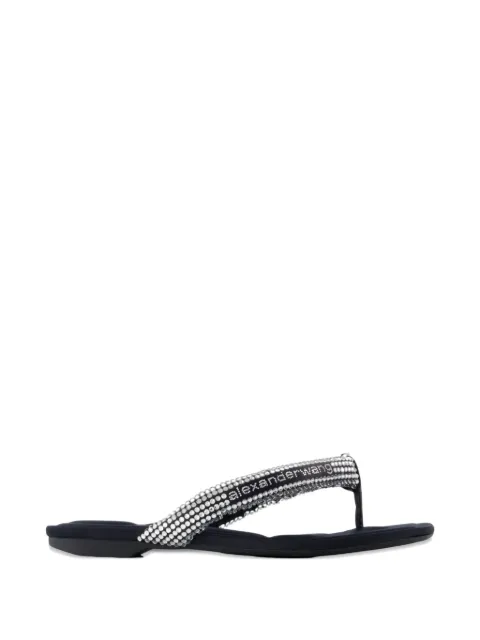 Alexander Wang Jenna tubular flat thong sandals Silver 30226S029