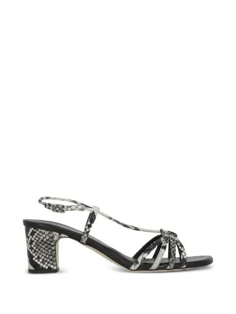 Julie Dee snakeskin-effect strappy sandals Black ME619NAPPANERO