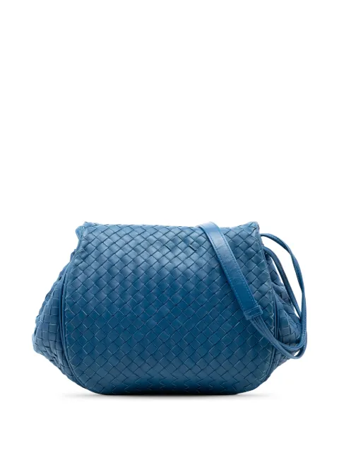 Bottega Veneta Pre-Owned 2012-2026 Nappa Intrecciato Flap crossbody bag Blue N4919R5HJ4IS8WRA