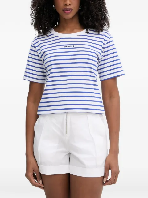 TWINSET horizontal-stripe T-shirt White 261LM2GBB