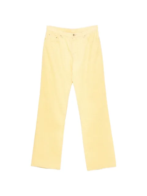 Roberto Cavalli Vintage 2000s glitter-effect straight-leg jeans Yellow RC250BHE