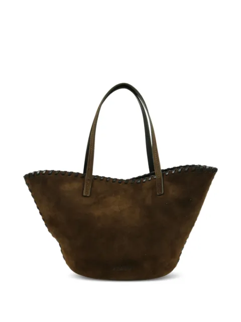 STAUD Caro whipstitched tote bag Brown H26R1006UB
