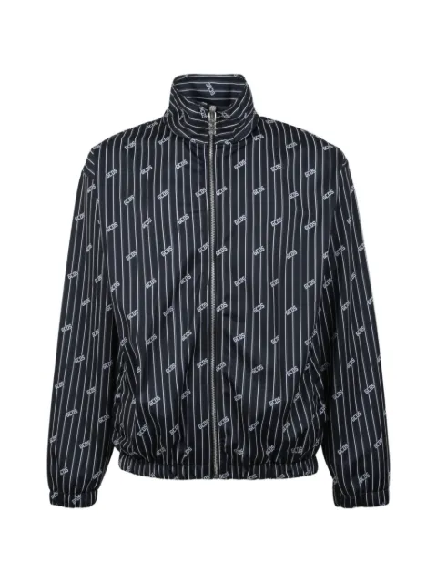 GCDS pinstripe logo-print track jacket Blue C1MWQE125C005BLACKWHITE