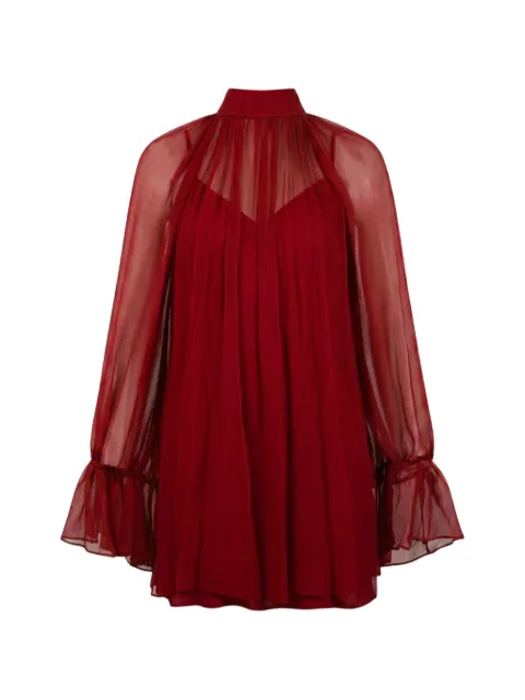 STAUD Roux ruffled mini dress Red R26R2201CFPOMEGRANATE