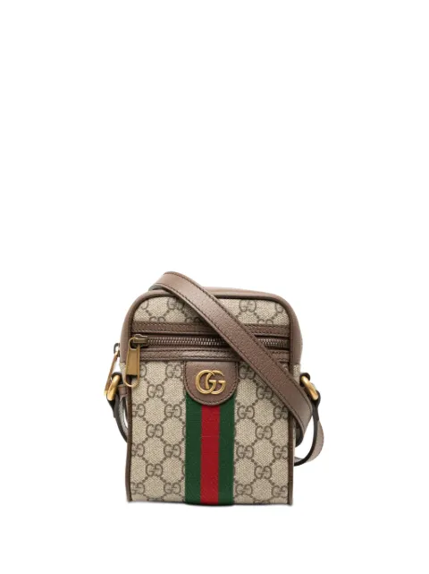 Gucci Pre-Owned 2016-2026 Mini GG Supreme Web Ophidia crossbody bag Neutrals HG2VEECL7EZ836P3