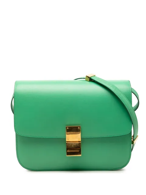 Celine Pre-Owned 2015 Medium Calfskin Classic Box crossbody bag Green BP5YZ1JXGYPFQEK5