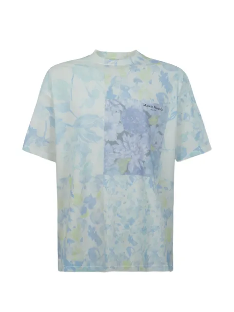 Maison Margiela floral-print patchwork T-shirt Blue S67GC0052S24575