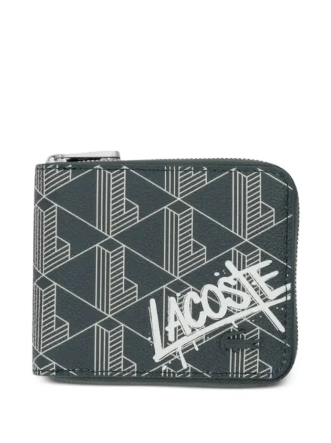 Lacoste monogram-print logo-print wallet Green NH5315BG