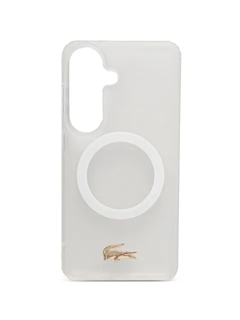 Lacoste logo-plaque Samsung Galaxy S26 case White LCHMS26SUFWAH