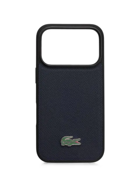 Lacoste logo-plaque iPhone 17 Pro case Blue LCHMP17LPLAV