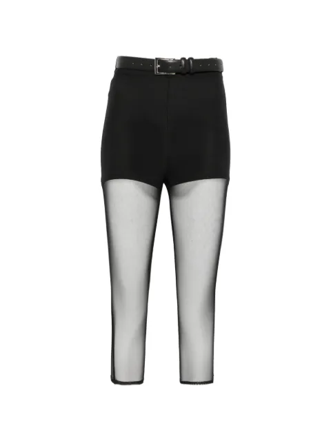 Vestiaire d'un Oiseau Libre belted mesh trousers Black BELTEDMESHPANTS