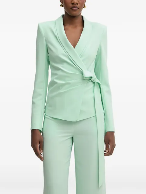 Patrizia Pepe wrap-style shawl-collar blazer Green 2S1563A411