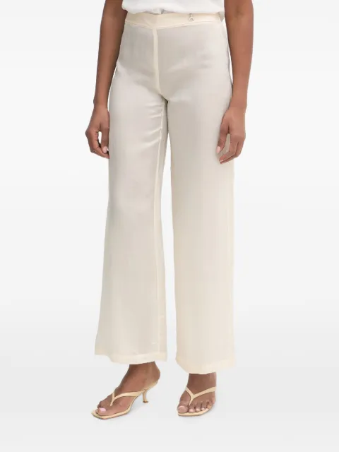 Patrizia Pepe logo-plaque wide-leg trousers Neutrals 2P1765A752