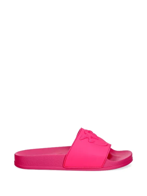 PINKO rubber slip-on sandals with Love Birds maxi logo Pink SS0093E027