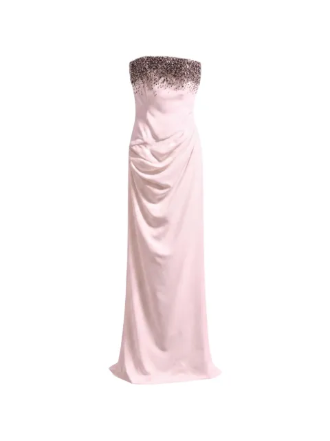 Amen Abiti crystal-embellished strapless gown Pink AMS26502