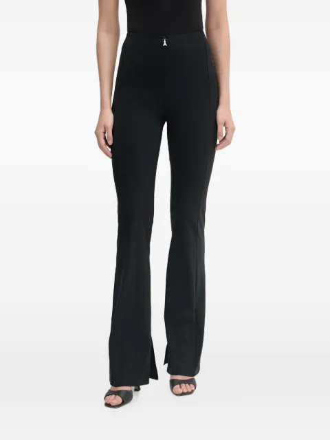 Patrizia Pepe logo-plaque flared trousers Black 2P1766JZ26