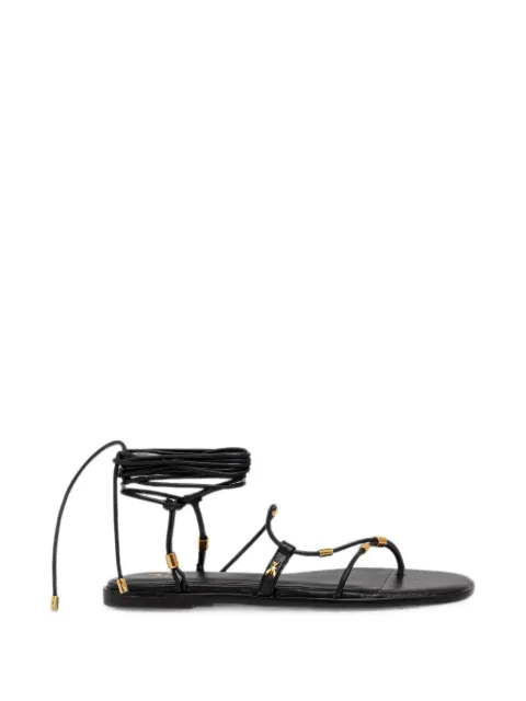 Patrizia Pepe wrap-around Fly-motif sandals Black 2X0047L026
