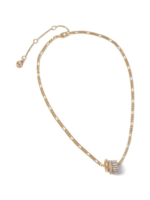 DKNY crystal-embellished ring-pendant necklace Gold 04N00350