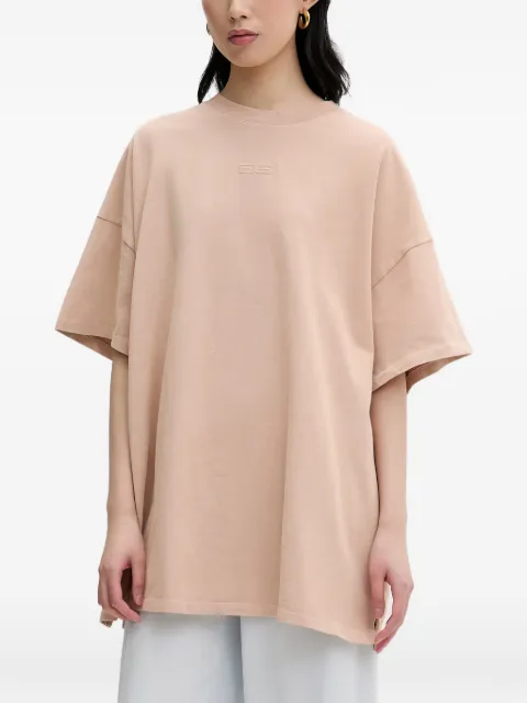 Gestuz JioGZ logo-embroidered oversized T-shirt Neutrals 10909249