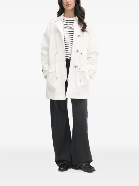 DKNY toggle-fastening hooded parka coat White P6BJ0EG0