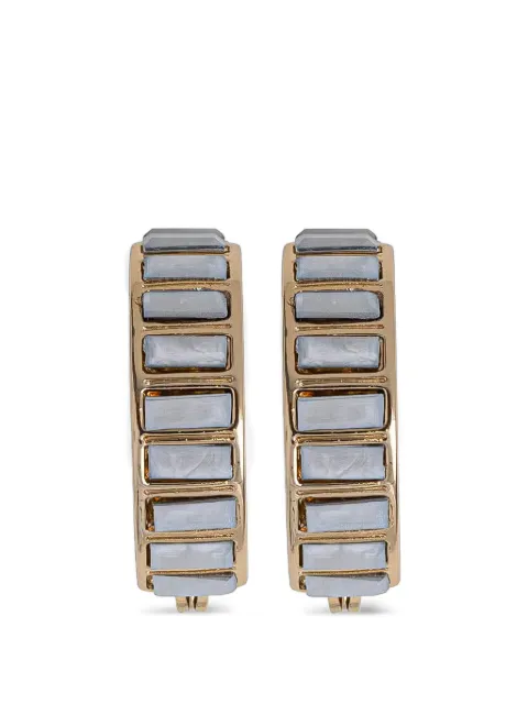 DKNY baguette-cut embellished earrings Gold 04G00920