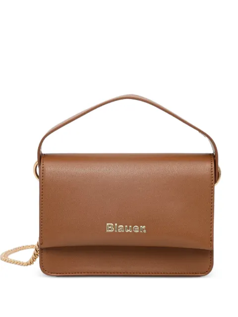 Blauer logo-plaque chain-link shoulder bag Brown MINPU02