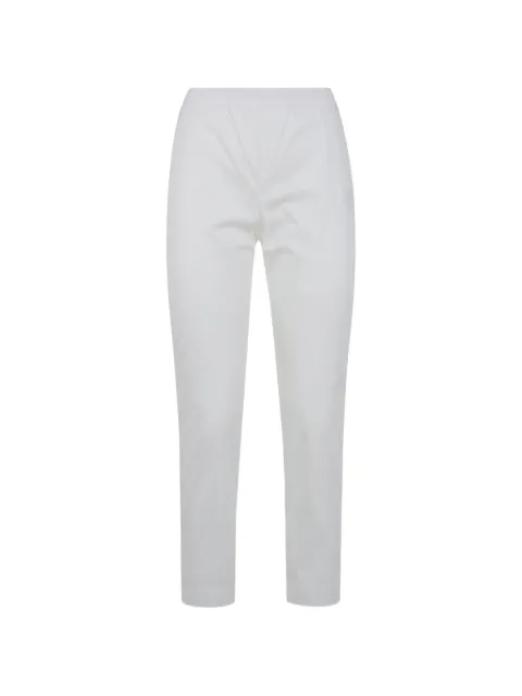 Liviana Conti Livi elasticated-waistband cotton trousers White CNTK37098