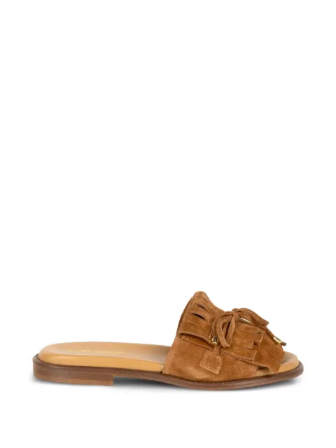 Luca Grossi fringed bow-detail sandals Brown L852S