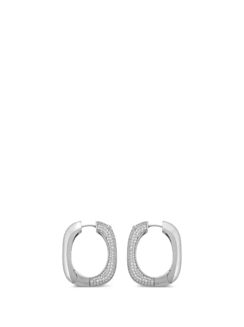 Michael Kors pavé square hoop earrings Silver MKJ8604040