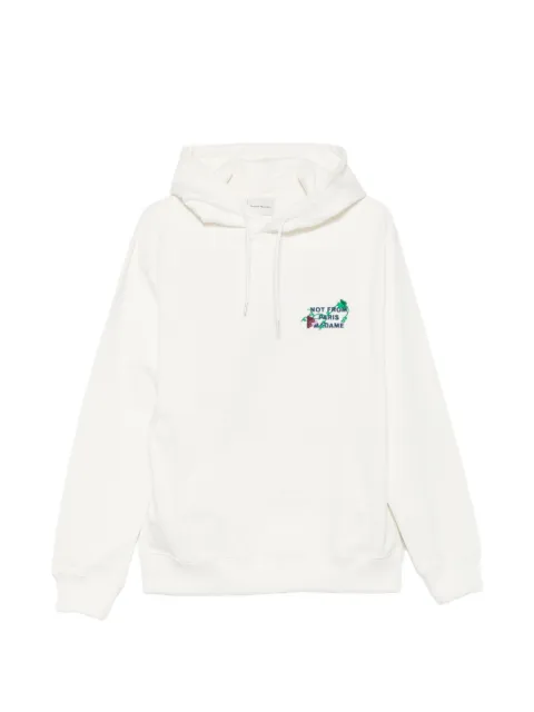 Drôle De Monsieur vine-embroidered hoodie Neutrals LHO208CO127