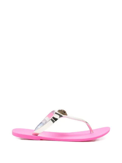 Kurt Geiger London Eagle-plaque thong sandals Gold 5611566979